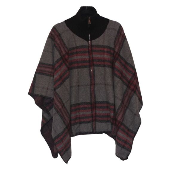 Treasure & Bond Zip Up Poncho Women One Size - Picture 1 of 8